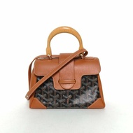 GOYARD SAIGON西貢Mini20金棕色牛皮/PVC肩背包