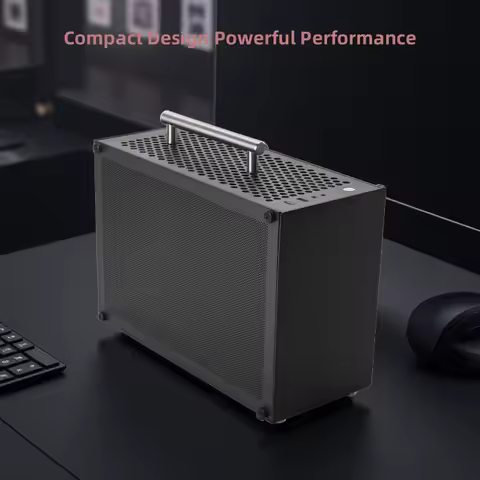 METALFISH T60 Mini ITX Black Case 9L Gaming Computer Chassis Compact transparent PC Support SFX PSU/