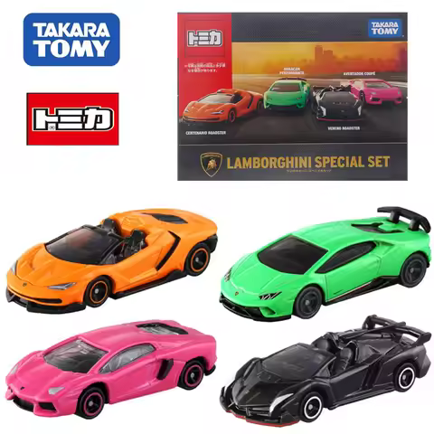 Takara Tomy Tomica Lamborghini Set 4pcs/set Motor Vehicle Model Ornaments Mini Gt Die-cast Alloy Car