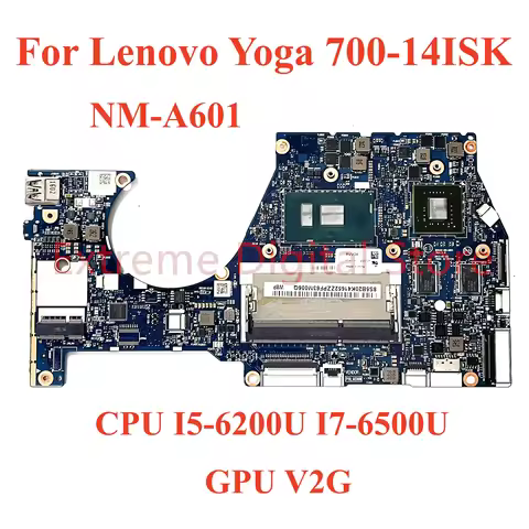 NM-A601 For Lenovo Yoga 700-14ISK Laptop motherboard with CPU I5-6200U I7-6500U CPU GPU: V2G 100% Te