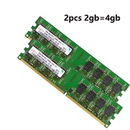 4GB 2PCS 2GB PC2 5300 DDR2 667 667MHz 240 PIN DIMM คอมพิวเตอร์ทั้งหมดเมนบอร์ดเดสก์ท็อปหน่วยความจำ RAMS
