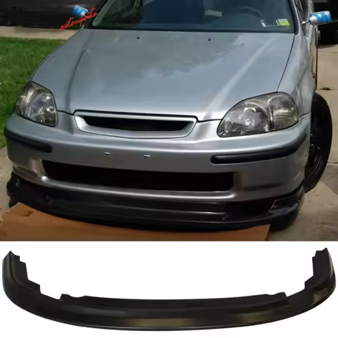 Fits 96-98 Honda Civic EK JDM First Molding Style Front Bumper Lip Unpainted PU