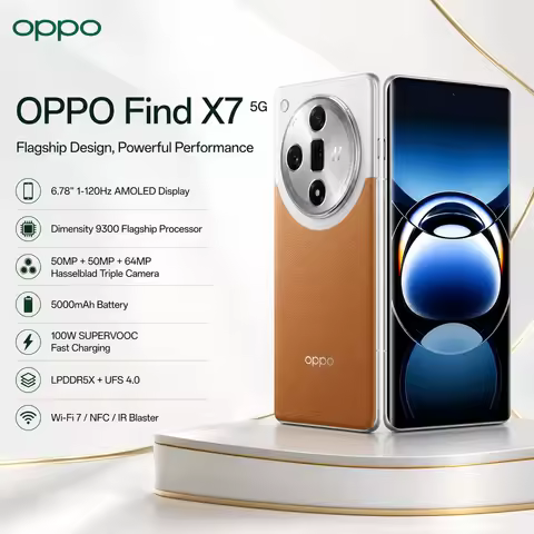 OPPO Find X7 5G Smartphone Dimensity 9300 256GB, 6.78'' 120Hz AMOLED, Hasselblad Triple Camera, 5000