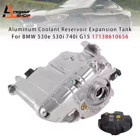 Areyourshop Aluminum Coolant Reservoir Expansion Tank for BMW 530e 530i 740i G15 17138610656