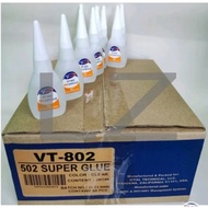 (50pcs) V-Tech / VT802 502 Super Glue / 3 second Glue / 5-6month Shelf Life / V Tech Super Glue Ultr