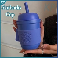 แก้วกาแฟ Starbuck แก้วแบบมีหลอดแก้วกาแฟมิ้นท์380มล. ถ้วยชา Gelas Kantor กล่องของขวัญที่สร้างสรรค์