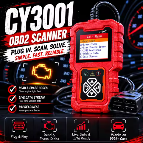 Cy3001 Universal Obd Ii Scanner for Automotive Engine Fault Codes Read and Erase Error Codes Post-19