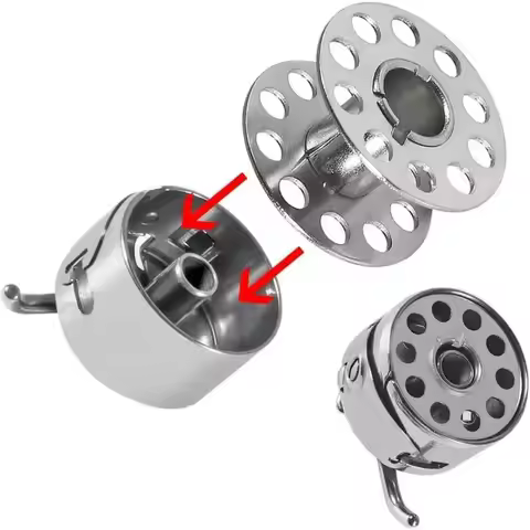 1 PCS Bobbin Case With 5 PCS Sewing Machine Metal Bobbins For Singer, Brother, Janome, Toyota, New H
