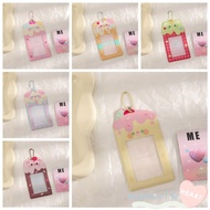 POPULARFR Card Holder Keychain, PVC Organiser's Card Card Holder, Cute Cartoon Photo Card