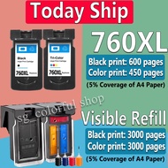 Compatible Canon 760 761 ink PG 760XL CL 761XL ink PG760XL CL761XL refillable ink cartridge for Cano