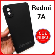 Case Hitam Polos Redmi 7A Softcase Black Matte Silikon HP - CIEMURA