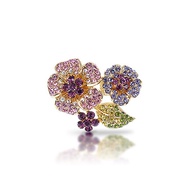 B260 - Flower Brooch kerongsang bunga - Size  ( w x h )  :   36 mm  x  27 mm  - { 10 g }