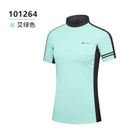 เสื้อยืดแขนสั้นผู้หญิง PGA Golf เสื้อผ้ากีฬาฤดูร้อน ผ้าไหมน้ำแข็ง แขนสั้น แขนยาว ผ้าไหมน้ำแข็ง คอตตอ