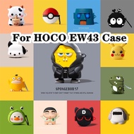 READY STOCK! For  HOCO. EW43 Case Simple and fresh Cartoon for HOCO EW43 Casing Soft Earphone Case C