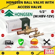 HONGSEN 1/2'' BALL VALVE WITH ACCESS VALVE  (MODEL:HBV-12V)