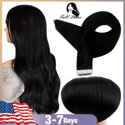 Full Shine Tape in Human Hair Extensions 20pcs Adhesive Skin Weft Pure Solid Color Glue on Woman Hai