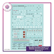 Bandai Gundam Decal 113 Mobile Suit Gundam GTO Multiuse 2 Decal Accessories [TAM]