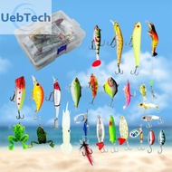 [uebtech.my] 24 Days Fishing Advent Calendar Creative Fishing Lures Gifts Box for Adult Kids