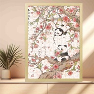 Panda Wooden Puzzle 1,000 Pieces with Photo Frame Puzzle Ornaments Birthday Gifts Creative Gifts Hea