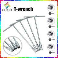 1PCS T-Handle Socket Wrench 8MM/10MM/12MM/14MM T-Wrench T-Shaped Socket Wrench Socket Wrench Set Spa