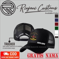 COOL AND NEWEST DENJAKA NET HAT FREE NAME AND MASK - MENGARA NET HAT - TNI AL NET HAT