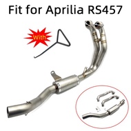 Motorcycle Escape Exhaust Systems Muffler Front Middle Link Pipe Stainless Steel Slip On Fit for Apr