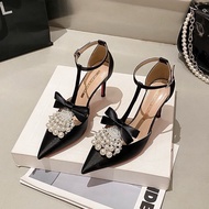 LUXURY JEWELED BOW HIGH HEELS - PARTY QUEEN G331