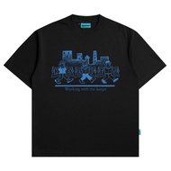 KEEPFS Black T-Shirt Valley Valley Valley Design Unique Premium Cotton Baju Lelaki Perempuan Casual