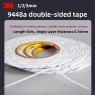 1/2/3 mm3M9448A white double-sided tape ultra-thin strong high viscosity non-marking high temperatur