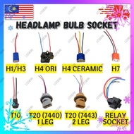 LOSERI CARLED HEADLIGHT BULB SOCKET ADAPTER WIRING HARNESS H1 H3 H4 H7 T10 T20 1 PIN & 2 PIN 5 PIN R