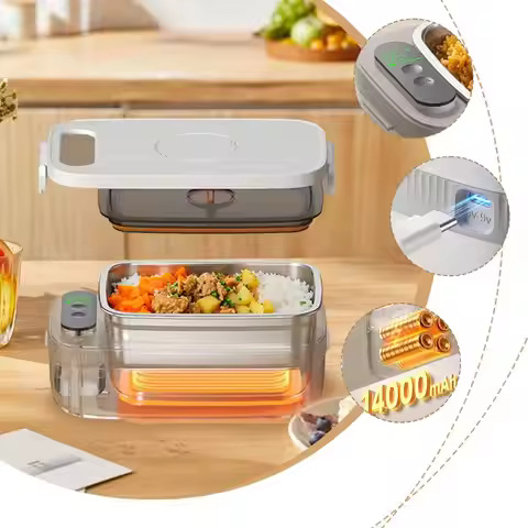 Electric Constant Temperature Lunch Box 1L Large Capacity 304 Stainless Steel Electric Lunch Box Ins