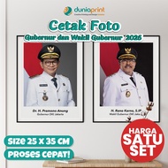 PHOTO PRINTING | Photos of Governor and Vice Governor DKI | Pramono Rano | Governor 2025 - 2030 | Pr