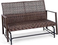 BACKYARD EXPRESSIONS PATIO · HOME · GARDEN Bench 2 Person Patio Glider with Double Weaved Wicker Sea