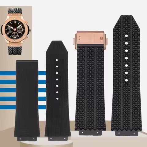 Watchband for HUBLOT BIG BANG Silicone 26*19mm Waterproof Men's Watch Strap Chain Watch Accessories 