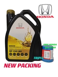 HONDA GENUINE FULLY SYNTHETIC SN 0W20 4L ENGINE OIL WITH 1PCS HONDA OIL FILTER