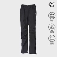 ADISI 2.5-Layer中性防水透氣雨褲AP2291008 (3XS-3XL) 黑色 / 2.5層 撥水 防潑水 抗污 快乾 防風 遮雨 3XS 黑色