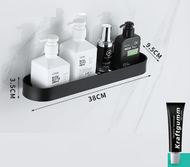 免打孔浴室瀝水置物架（北歐C款置物架-黑色38CM）