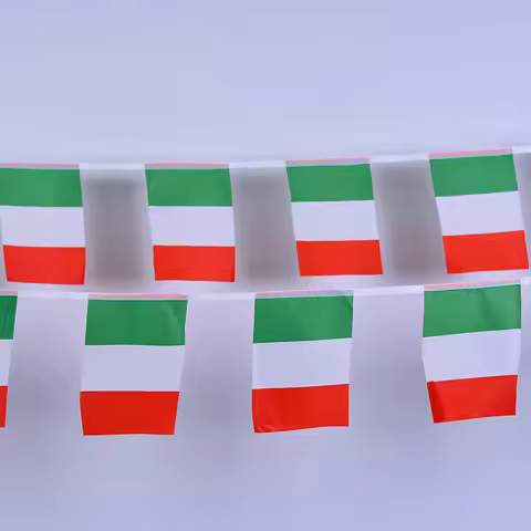 SKY FLAG italy bunting flags 14*21cm 20pcs/lot italy string Triangular Flag Buntings Festival Party 