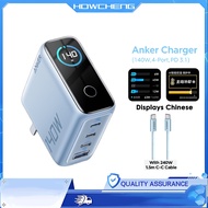 Anker Laptop Charger  140W MAX USB C Charger 4-Port Multi-Device Fast Charging  Advanced GaN Power A