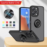 Case For 2023 Redmi 12 4G 5G Redmi12 Xiaomi Phone Casing Back Cover Shockproof Bumper Stand Ring Hol