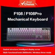 AULA F108/F108Pro Customizable Mechanical Keyboard, Wired/Bluetooth/2.4G Wireless, RGB Lighting, Sui