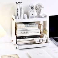 Rack Storage Storage White Rack Tidy-up Desktop Rack Multi-layer Black Rack Cosmetic Double-layer As
