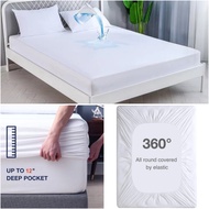 Waterproof Mattress Protector Bed Cover Fitted Bedsheet Single/Super Single/Queen/King Size