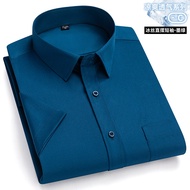 New Anti-Wrinkle Men Shirts Short Sleeves Dress Shirts For Men Slim Fit Camisa Social Business Blous