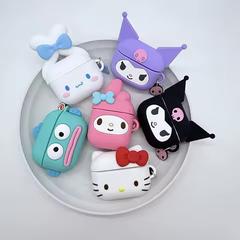 Dopamine Sanrio Family Hello Kitty Melody Kuromi Hangyodon Silicone Plush Efficient Protective Case 