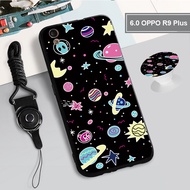 For OPPO 6.0 R9 Plus/5.5 R9S/6.0 F3 Plus/R9SPlus/R11/R11 Plus Silicon Soft Case Cover with the Ring and Rope