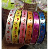 Strawberry Ribbon Tw Coin Folding 50 Yards