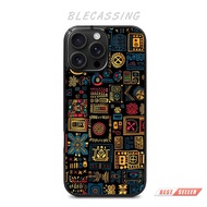 Hardcase Casing Cover iPhone 16 15 14 13 12 11 X Xr Xs Mini Plus Pro Max Art Wall BC711