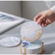 [CLEARANCE] 1Pc Marble Ceramic Coaster / Mug Cup Coaster / Ceramic Placemat / Heat Safe Coaster