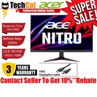 Acer Nitro 23.8" FHD Gaming Monitor VG240Y E | VG240YE LED, IPS, FreeSync, 100Hz, VGA, HDMI